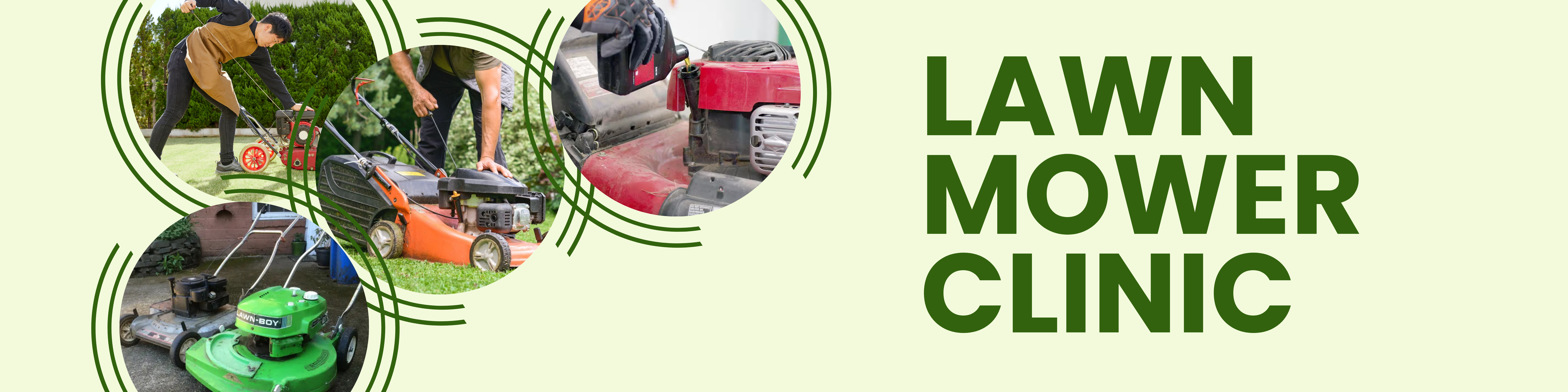 community lawn mower clinic at unity church